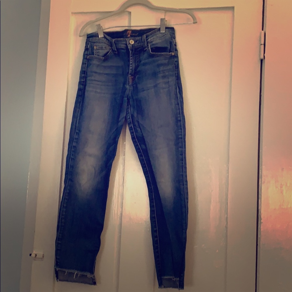 Jeans 7 for all man kind ankle skinny 27